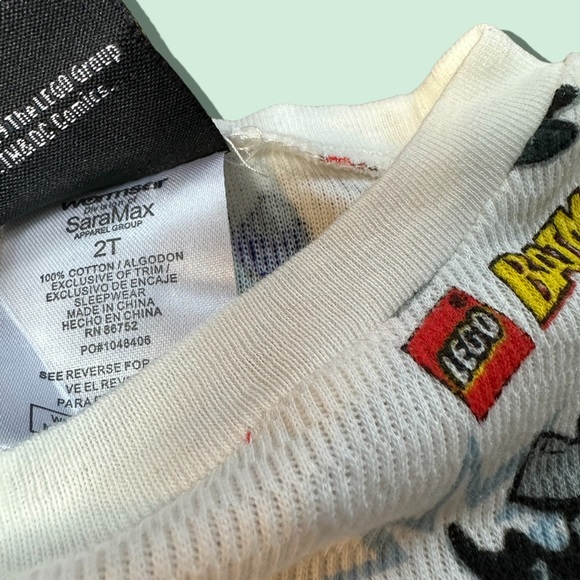 Toddler Lego Batman Joker Pow! Two Piece Long Sleeve Pajama Set Size 2T - Picture 6 of 7